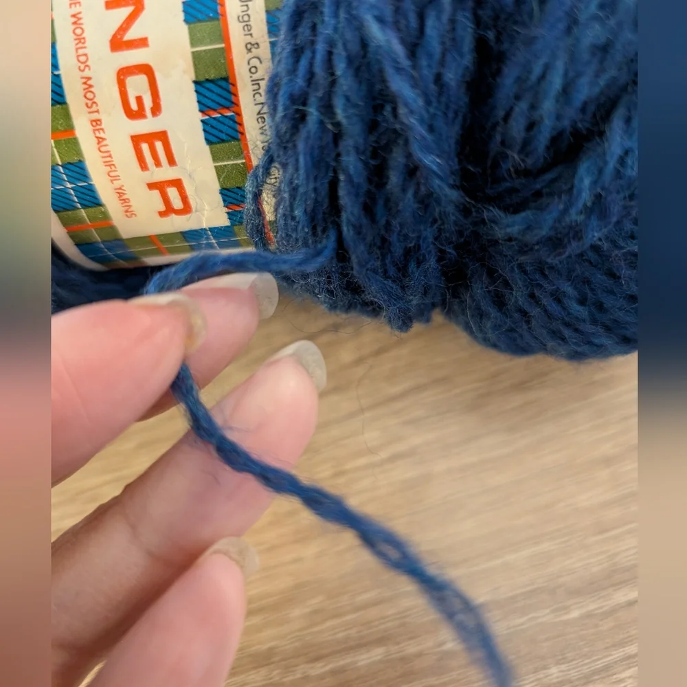 6 VTG Unger BRITANIA 100% Shetland Type WOOL YARN~Blue , 1 6/10 Oz, Kobalt- SALE